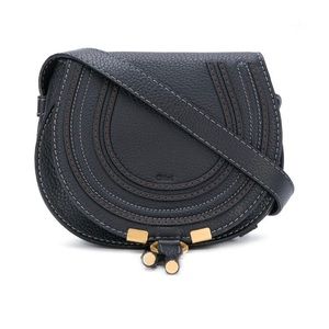 Chloe Marcie Mini/Small Black Leather Bag